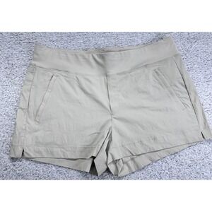 NWT Athleta‎ Trekkie North Short Khaki Tan Plus 18 Pockets Stretch Comfortable